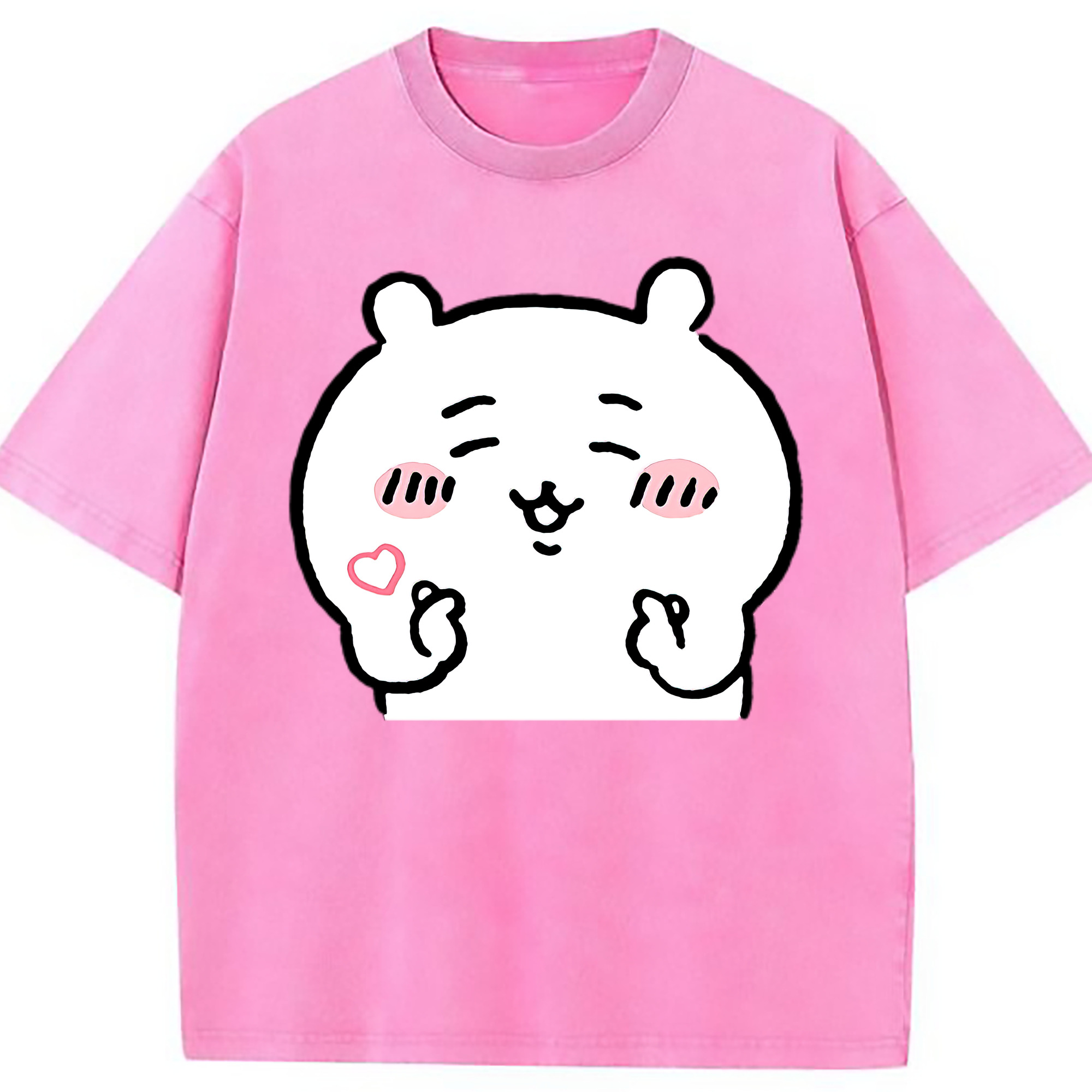 （画像用） ちいかわ ちいかわ Chii-kawa chiikawa 綿100% ヴィンテージ風 半袖Tシャツ（フロントプリント）